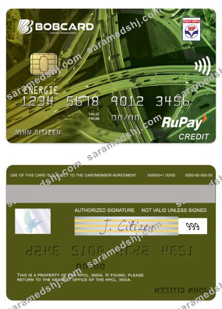 India HPCL Bank of Baroda ENERGIE Credit Card